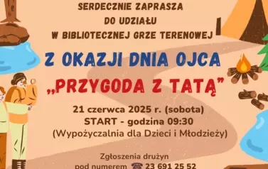 22 czerwca 2024 r. (sobota) START - godzina 1100 (Wypożyczalnia dla Dzieci i Młodzieży)