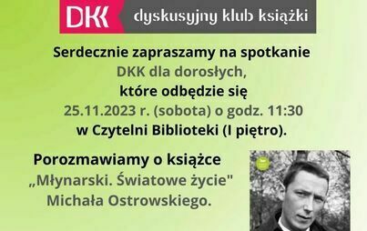 Zdjęcie do Serdecznie zapraszamy na spotkanie Dyskusyjnego Klubu Książki dla Dorosłych!