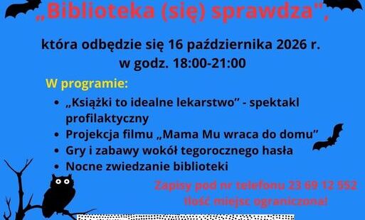 Zdjęcie do Serdecznie zapraszamy dzieci w wieku 4-10 lat do udziału w Nocy Bibliotek.