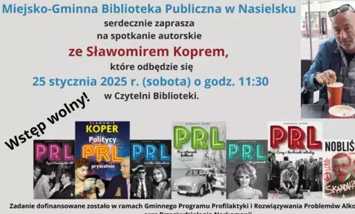 Zdjęcie do To już jutro!  Serdecznie zapraszamy na spotkanie autorskie ze Sławomirem Koprem jutro o godzinie 11:30.