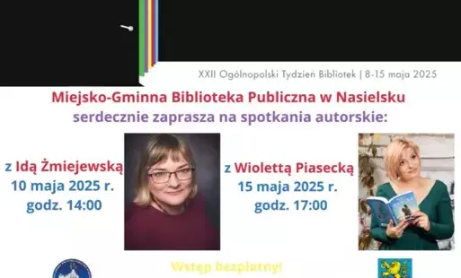 Zdjęcie do Serdecznie zapraszamy na spotkania autorskie, kt&oacute;re odbędą się w ramach Tygodnia Bibliotek