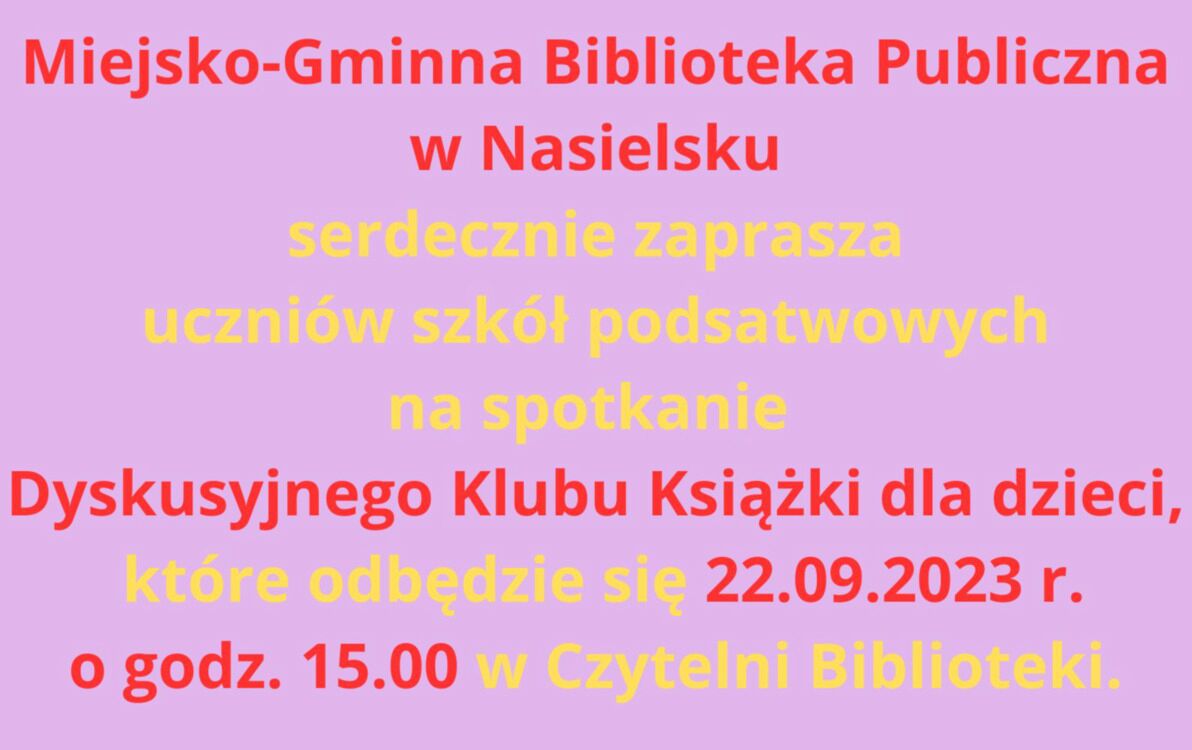 Zdjęcie do Serdecznie zapraszamy uczni&oacute;w szk&oacute;ł podstawowych na spotkanie DKK dla dzieci! 