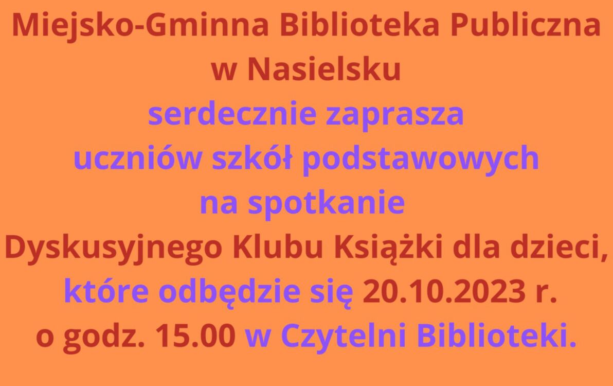 Zdjęcie do Serdecznie zapraszamy na spotkanie DKK dla Dzieci!