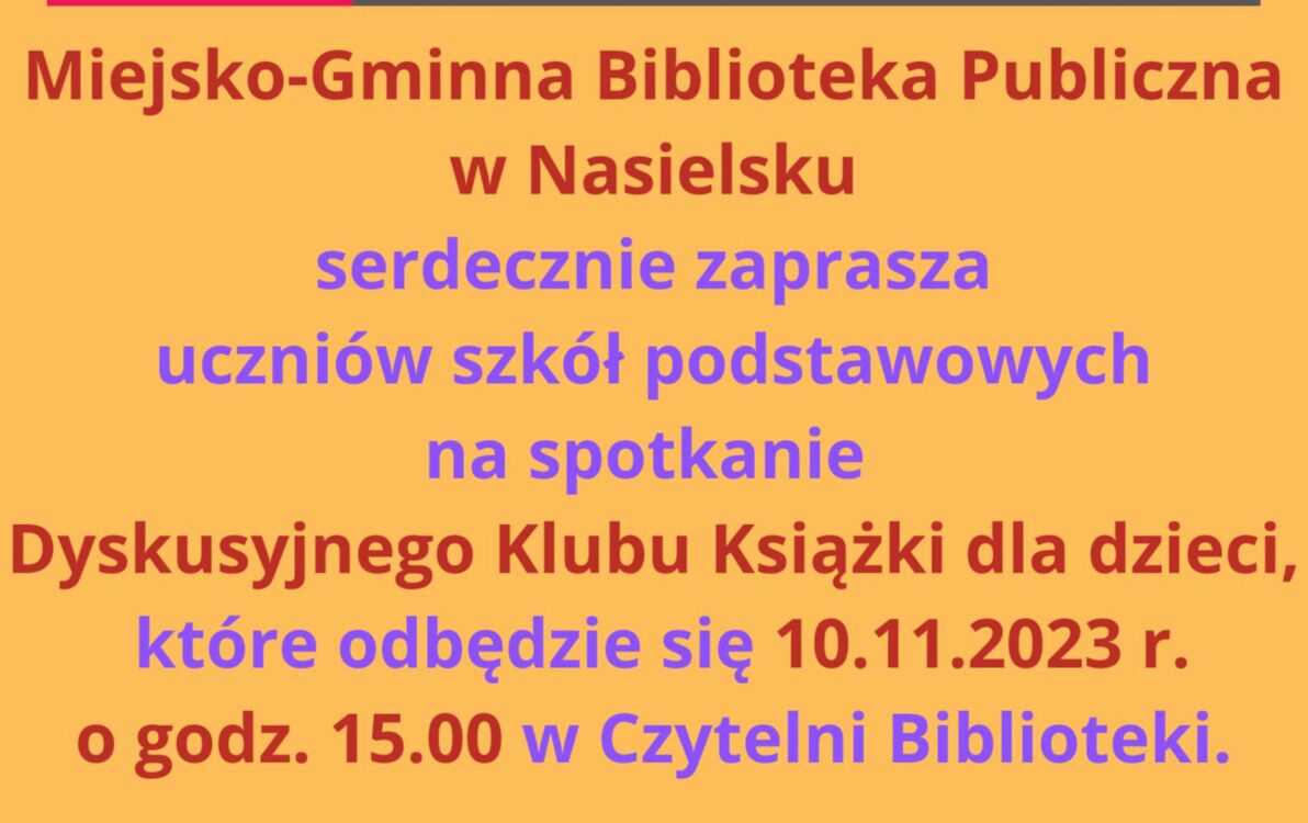 Zdjęcie do Serdecznie zapraszamy na spotkanie DKK dla Dzieci!