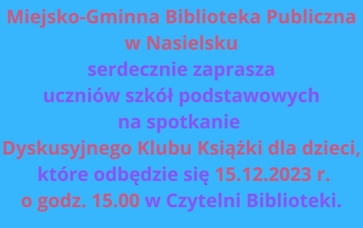 Zdjęcie do Serdecznie zapraszamy na spotkanie DKK dla dzieci!