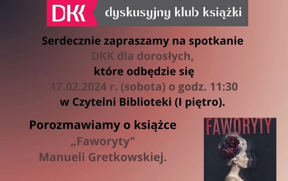 Zdjęcie do Serdecznie zapraszamy na spotkanie DKK dla dorosłych!