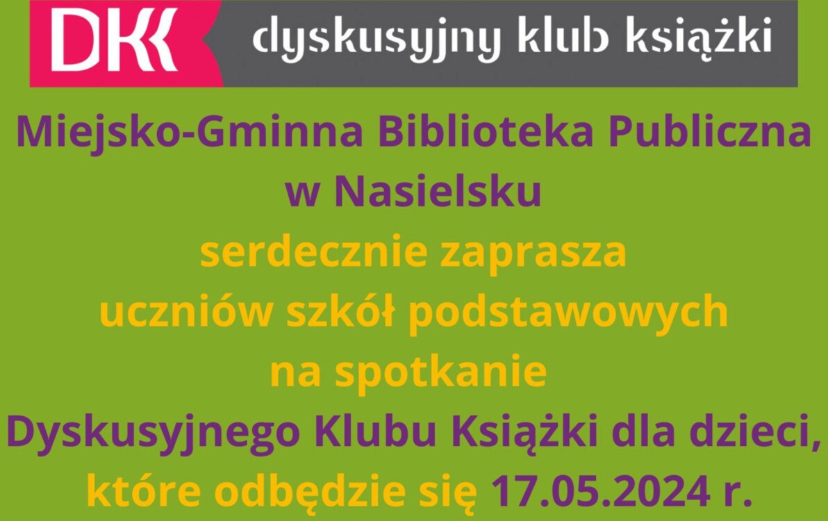 Zdjęcie do Serdecznie zapraszamy na spotkanie DKK dla dzieci!