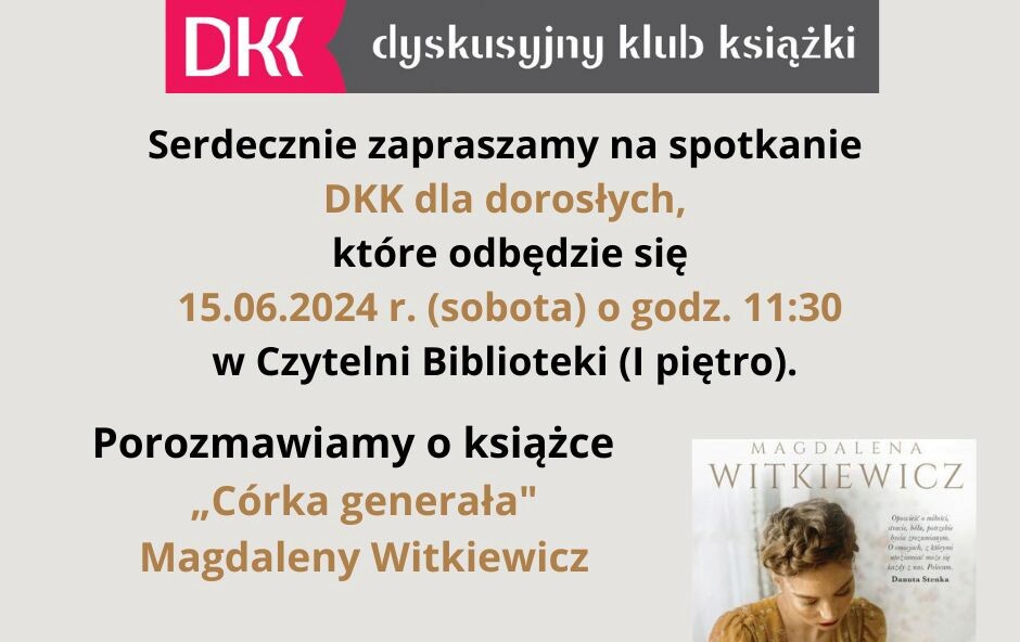 Zdjęcie do Serdecznie zapraszamy na spotkanie DKK dla dorosłych!