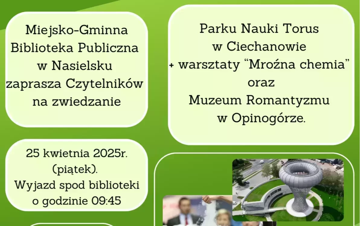 Zdjęcie do Serdecznie zapraszamy naszych Kochanych Czytelnik&oacute;w na kolejny wyjazd z cyklu &bdquo;Zwiedzamy z biblioteką&rdquo;. 