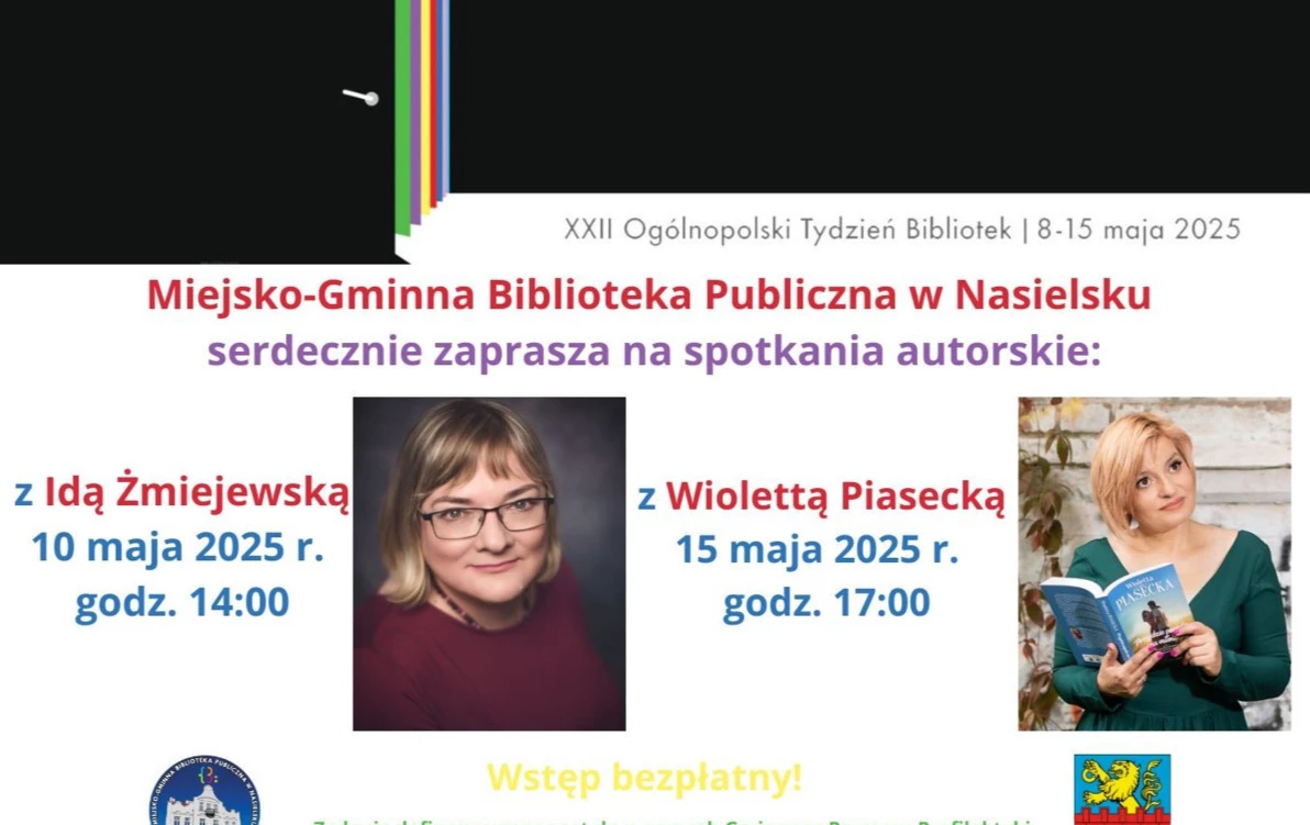 Zdjęcie do Serdecznie zapraszamy na spotkania autorskie, kt&oacute;re odbędą się w ramach Tygodnia Bibliotek