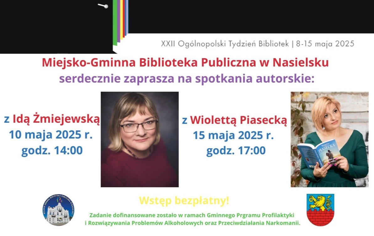 Zdjęcie do Serdecznie zapraszamy na spotkania autorskie, kt&oacute;re odbędą się w ramach Tygodnia Bibliotek