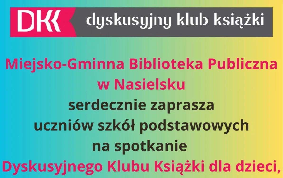 Zdjęcie do Serdecznie zapraszamy na spotkanie DKK dla dzieci!