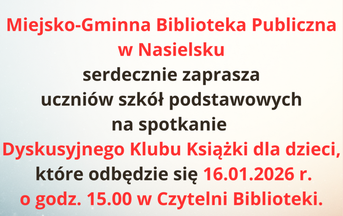 Zdjęcie do Serdecznie zapraszamy na spotkanie DKK dla dzieci!