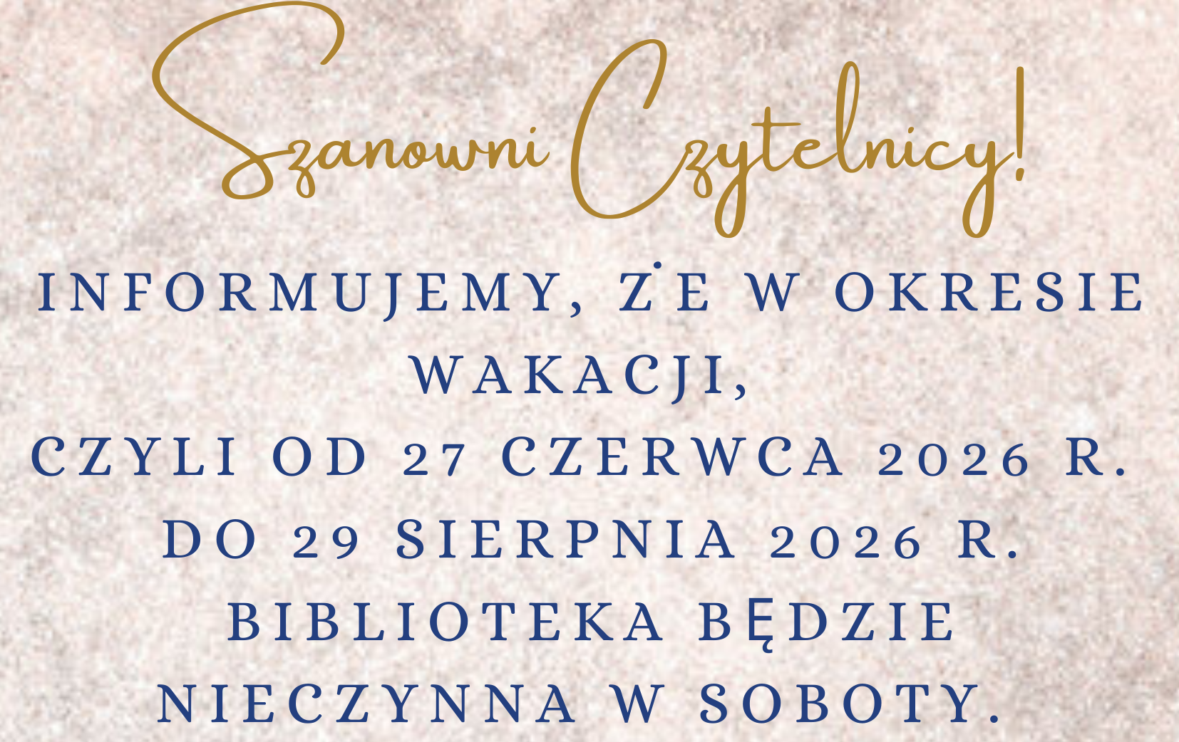 Zdjęcie do Ważna informacja!